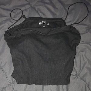 Cropped Black Tank